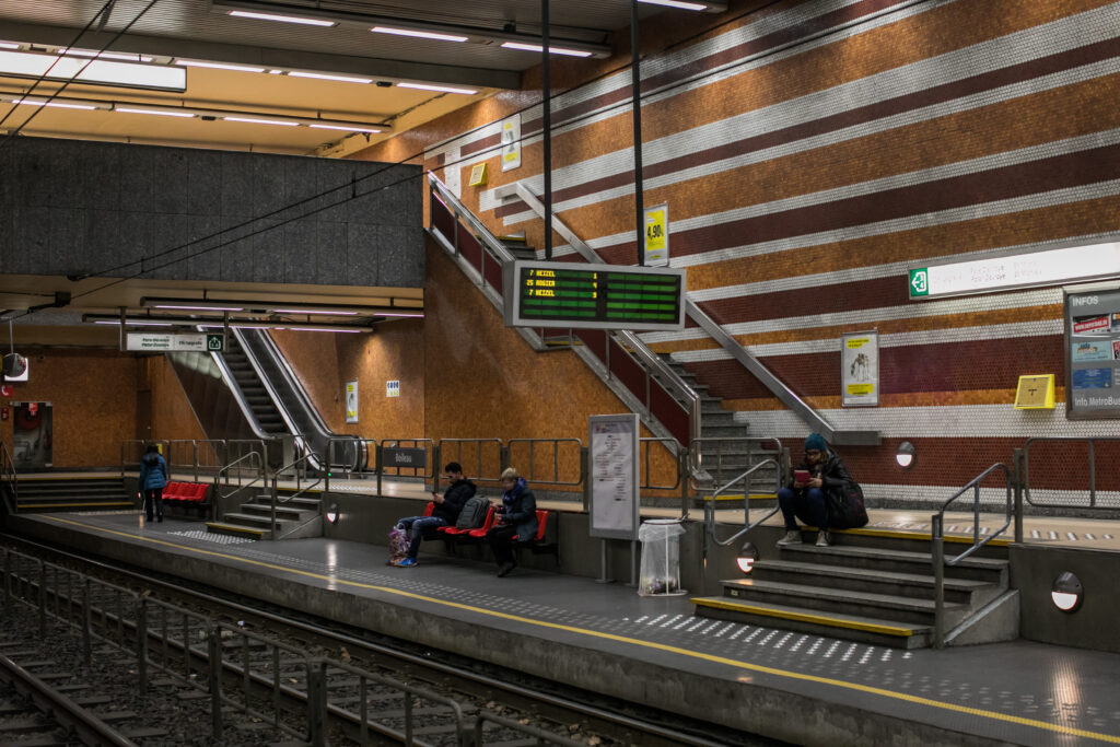 Les couloirs du métro bruxellois - Crédit photo DR