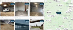 Les espaces de stockage disponibles autour d’Orléans.